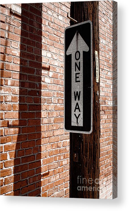Branson Acrylic Print featuring the photograph One Way by Lawrence Burry