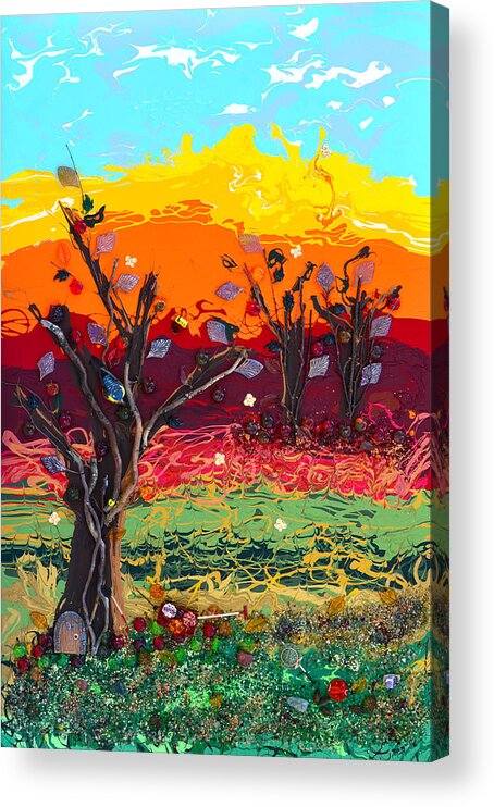Modern Acrylic Print featuring the painting Orchard Harvest by Donna Blackhall