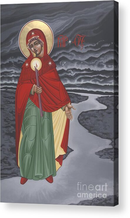 Our Lady Of The Lake Acrylic Print featuring the painting Our Lady of the Lake 201 by William Hart McNichols