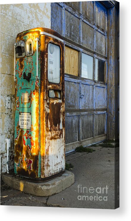 Mclean Acrylic Print featuring the photograph Out of Gas in McLean Texas by Deborah Smolinske