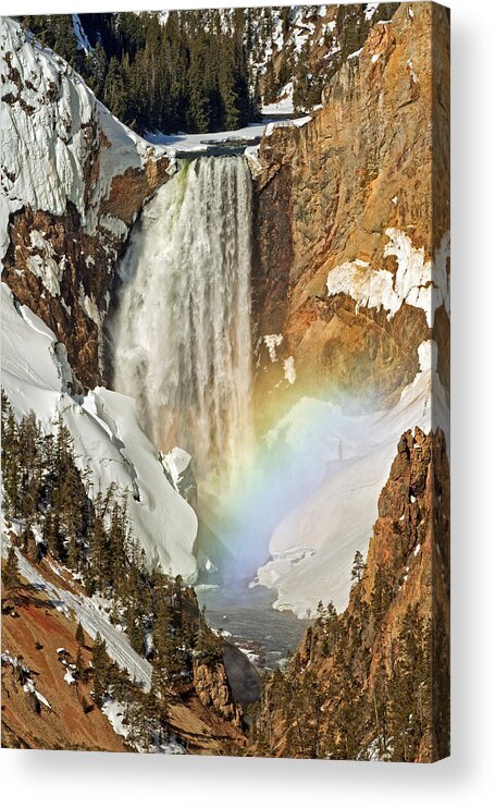 Lower Falls Acrylic Print featuring the photograph Over the Rainbow by Sandy Sisti