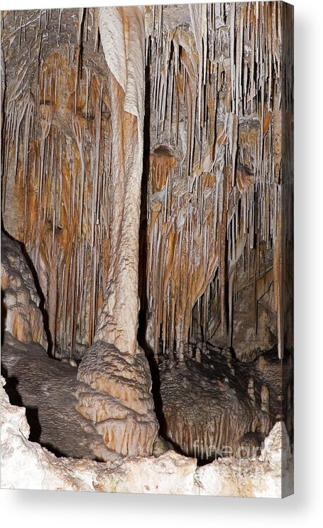Carlsbad Acrylic Print featuring the photograph Painted Grotto Carlsbad Caverns National Park by Fred Stearns
