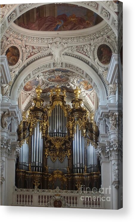 Europe Acrylic Print featuring the photograph Passau cathedral Saint Stephan 2 by Rudi Prott