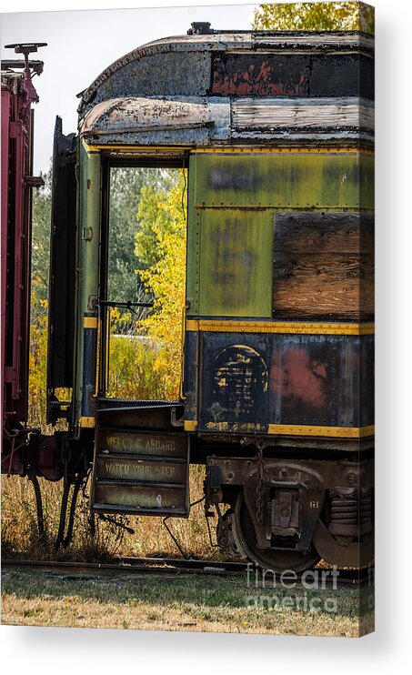 Grand Trunk Western Acrylic Print featuring the photograph Passenger Car Entrance by Sue Smith