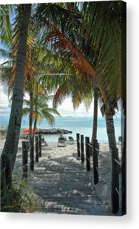 Beach Acrylic Print featuring the photograph Path To Smathers Beach - Key West by Frank Mari