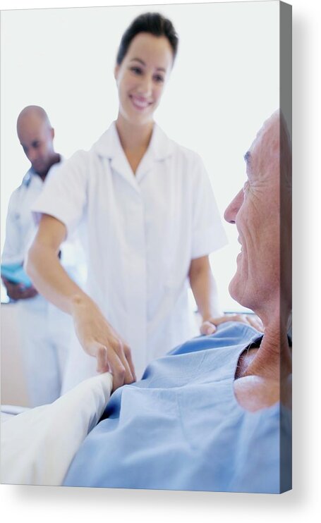 Human Acrylic Print featuring the photograph Patient Care by Ian Hooton/science Photo Library