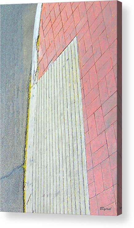 Abstract Acrylic Print featuring the photograph Pavement patterns by Christopher Byrd