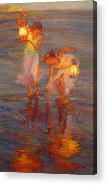 Beach Acrylic Print featuring the painting Peace by Diane Leonard
