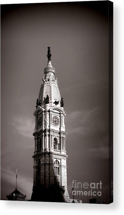 Philadelphia Acrylic Print featuring the photograph Penn Watching by Olivier Le Queinec