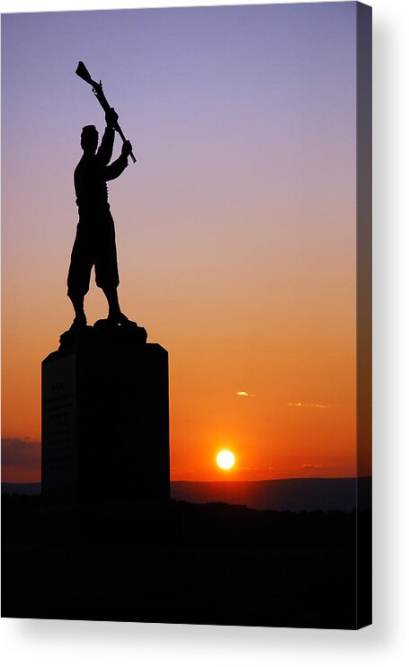 Gettysburg Acrylic Print featuring the photograph Pennsylvania 72nd Memorial by James Kirkikis