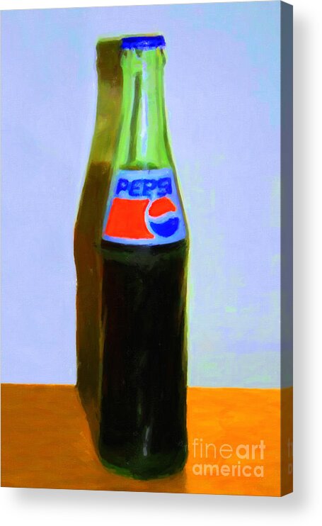 Pepsi Bottle Acrylic Print featuring the photograph Pepsi Cola Bottle by Wingsdomain Art and Photography