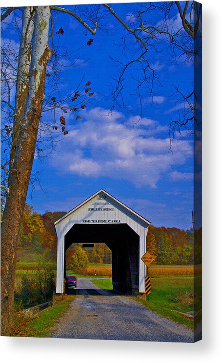 Bridge Acrylic Print featuring the photograph Phillips Bridge by Mike Flake