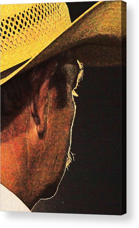 Cowboy Acrylic Print featuring the photograph Pickup Man by Darcy Dietrich