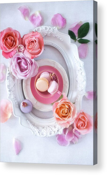 Pastel Acrylic Print featuring the photograph Pink Romance by Elena Karagyozova