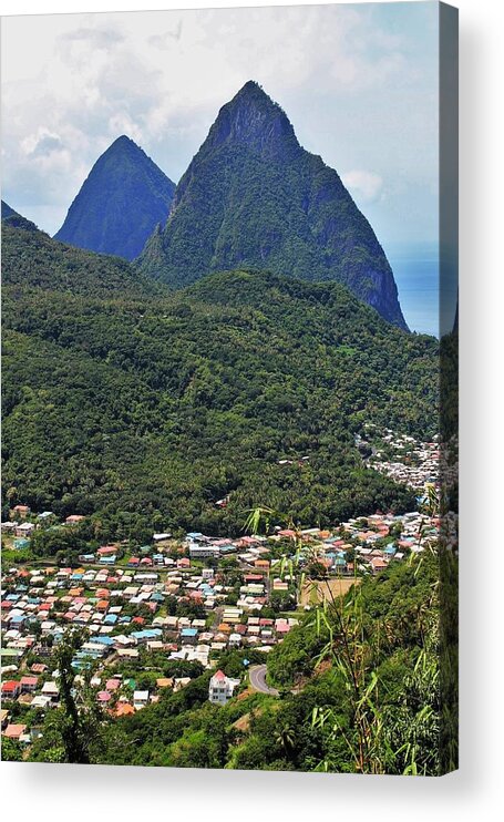 Pitons Acrylic Print featuring the photograph Pitons by Karl Anderson
