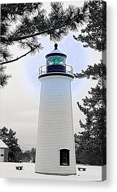 Plum Island Light Acrylic Print featuring the photograph Plum Island Light by Suzanne DeGeorge