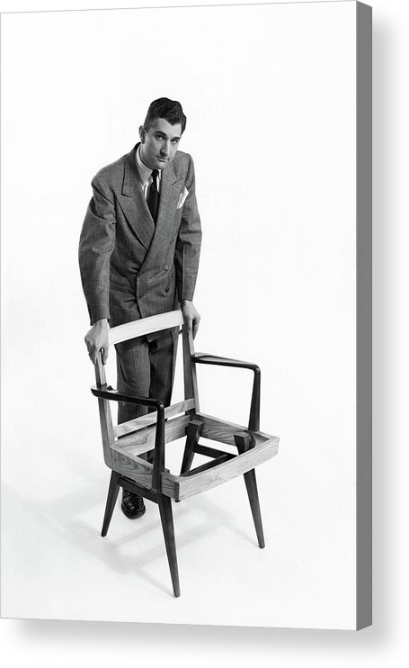 Personality Acrylic Print featuring the photograph Portrait Of Furniture Designer Jens Risom by Herbert Matter