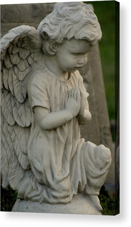 Angel Acrylic Print featuring the photograph Praying Angel by Valerie Collins