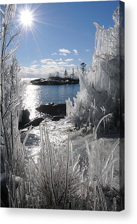 Lake Superior Acrylic Print featuring the photograph Pretty Cold by Sandra Updyke