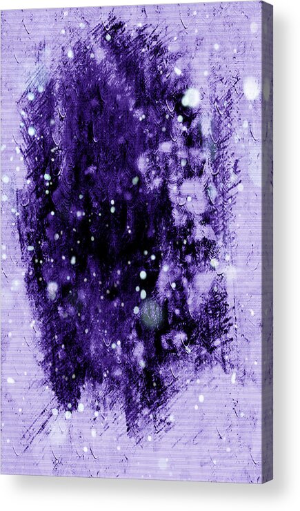 Interior Acrylic Print featuring the painting Purple Impression by Xueyin Chen