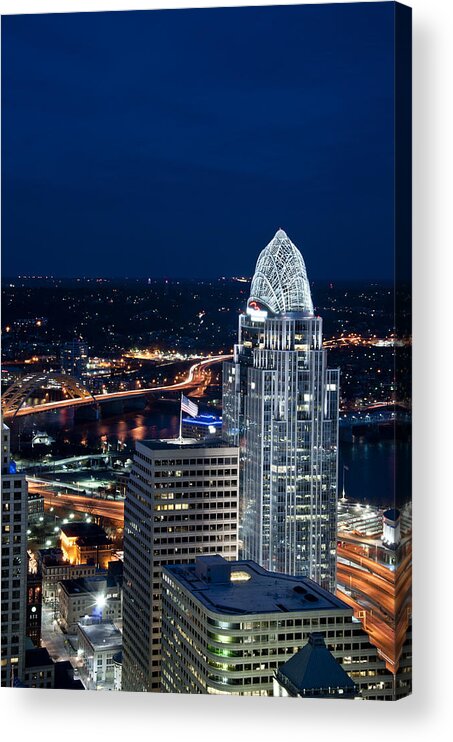 Cincinnati Acrylic Print featuring the photograph Queen City Tower by Russell Todd