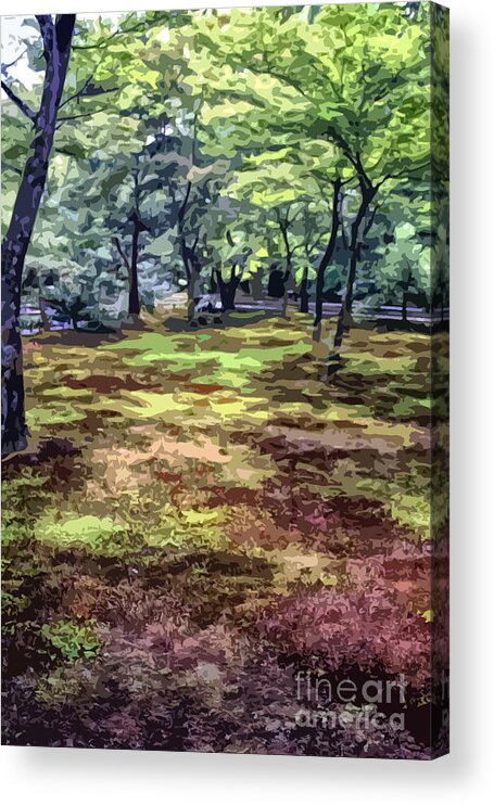 Abstract Acrylic Print featuring the photograph Quiet Forest by Stefan H Unger