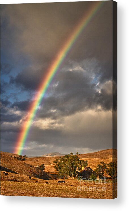 Rainbow Acrylic Print featuring the photograph Rainbow Barn by Alice Cahill