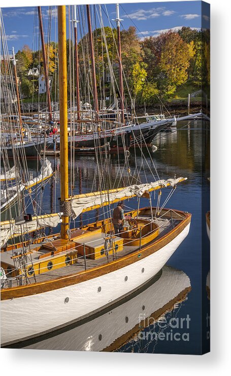 Sailboat Acrylic Print featuring the photograph Readying for an Autumn Sail by Brian Jannsen