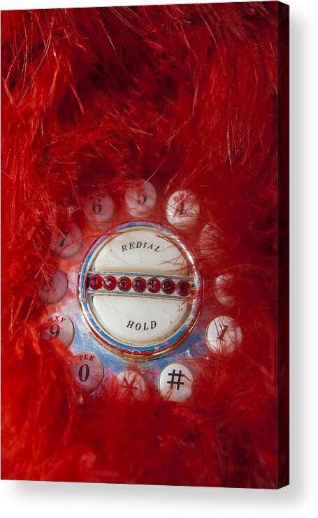 Mid Century Acrylic Print featuring the photograph Red Phone for Emergencies by Scott Campbell