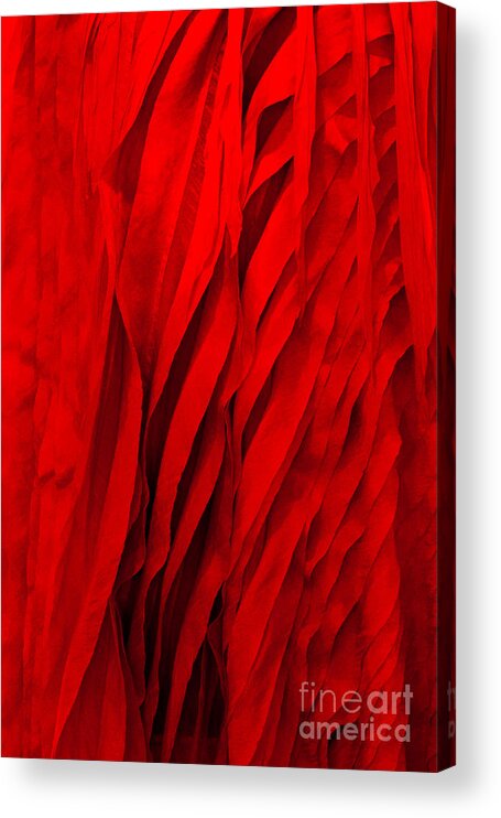 Cambodian Acrylic Print featuring the photograph Red Silk 01 by Rick Piper Photography