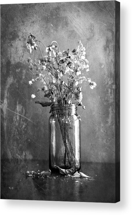 Vintage Jar Acrylic Print featuring the photograph Remains Of The Season by Theresa Tahara