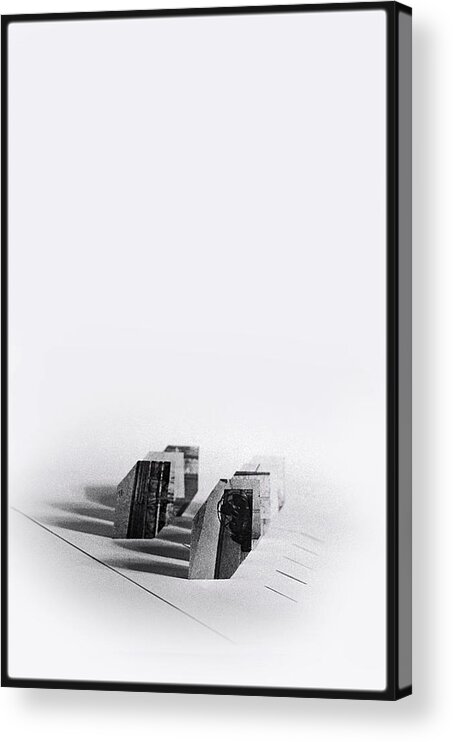 Abstract Photography Acrylic Print featuring the painting Reworking of a Bruce Davidson photo1973 by Charles Stuart