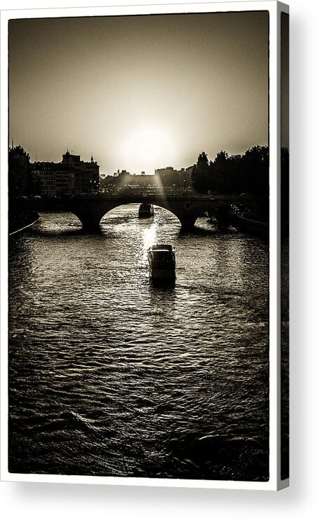 2012 Acrylic Print featuring the photograph River Views on the Seine by Lenny Carter