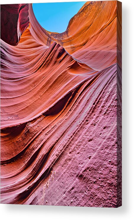 Antelope Canyon Acrylic Print featuring the photograph Rock Waves 1 by Jason Chu