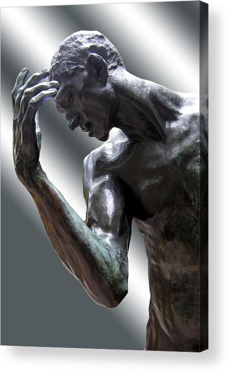 Statue Acrylic Print featuring the photograph Rodin Series 03 by Carlos Diaz
