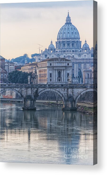 Rome Acrylic Print featuring the photograph Rome Saint Peters Basilica 02 by Antony McAulay