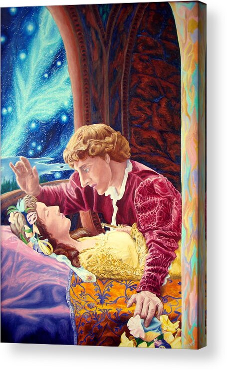 Romeo Acrylic Print featuring the painting Romeo and Juliet by Matt Konar