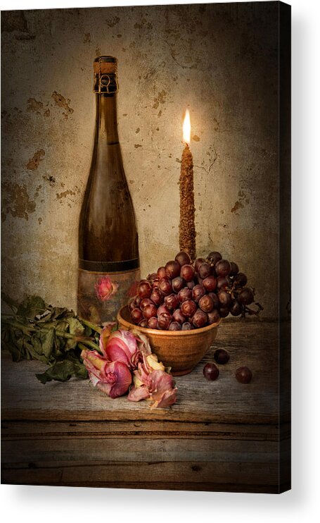 Wine Acrylic Print featuring the photograph Rose by Robin-Lee Vieira