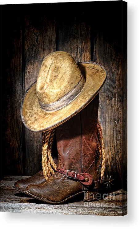 Cowboy Acrylic Print featuring the photograph Rough Rider by Olivier Le Queinec