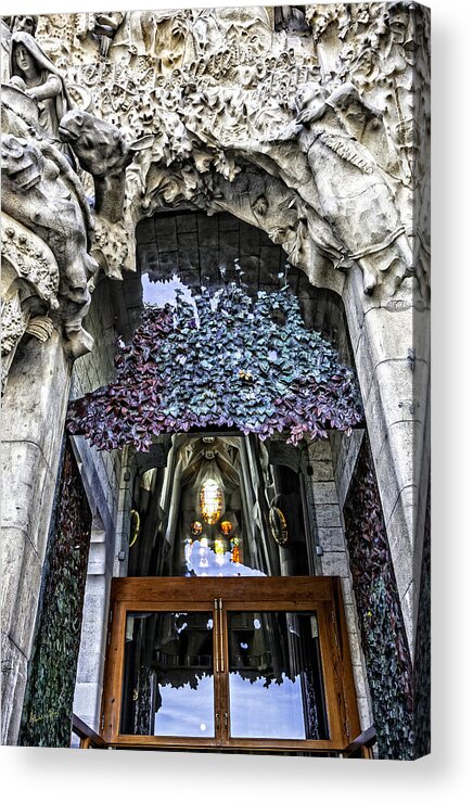 Antonio Gaudi Acrylic Print featuring the photograph Sagrada Familia Doors - Barcelona, Spain by Madeline Ellis
