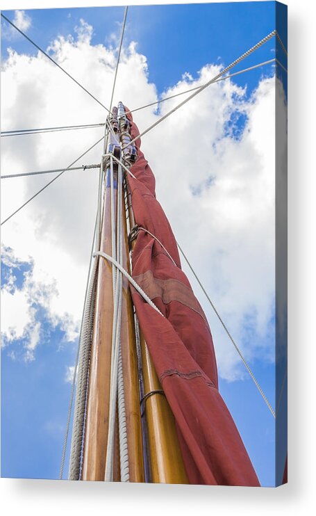 Mast Acrylic Print featuring the photograph Sailboat Mast 2 by Leigh Anne Meeks