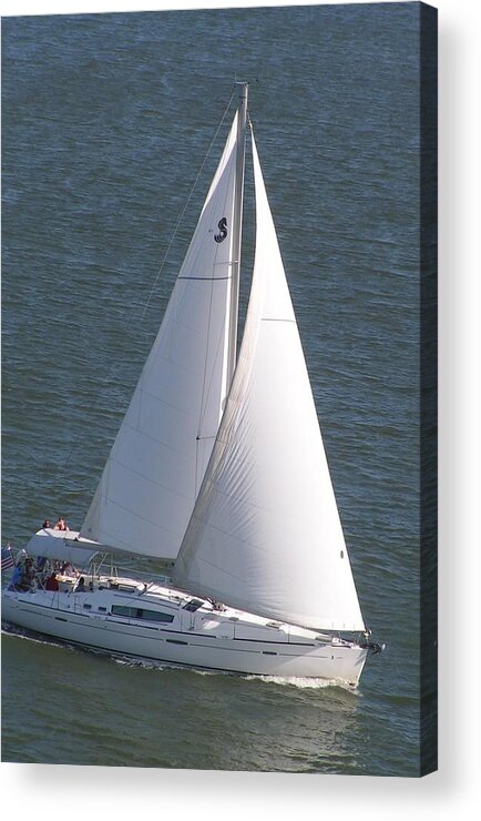 Sailing Acrylic Print featuring the photograph Sailing by by Annika Farmer