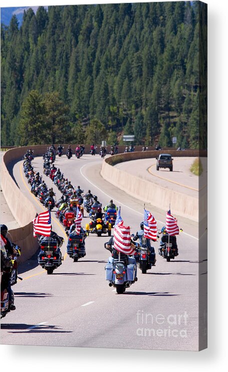 Motorcycle Acrylic Print featuring the photograph Salute to Veterans Rally by Steven Krull