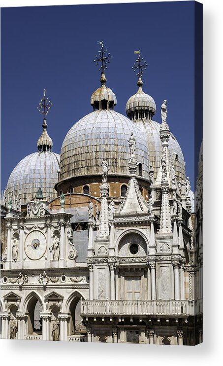 Venice Acrylic Print featuring the photograph San Marco Basilica. by Fernando Barozza