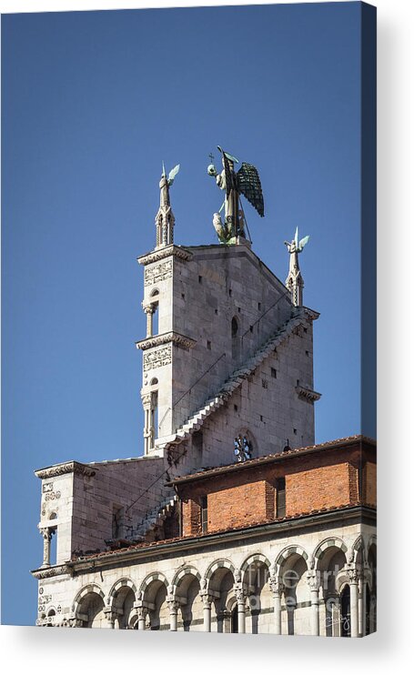 Italy Acrylic Print featuring the photograph San Michele in Foro back side by Prints of Italy