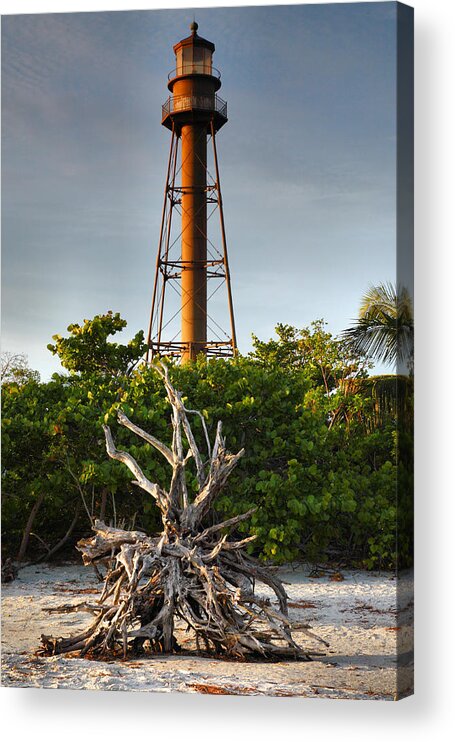 Light Acrylic Print featuring the photograph Sanibel Lighthouse IV by Steven Ainsworth