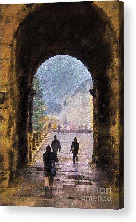  Trier Gate Germany Artistic Visions Of Common Places Acrylic Print featuring the photograph Shadows in the Cold by Rick Bragan