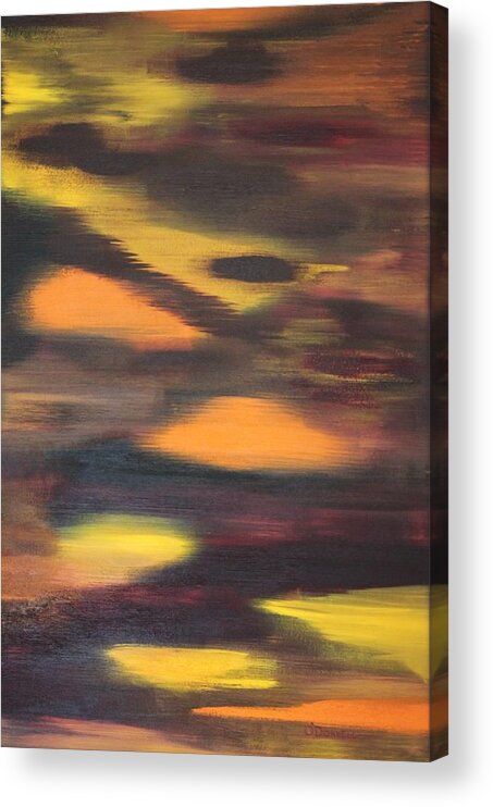 Abstract Acrylic Print featuring the painting Shaman Vision by Stephen P ODonnell Sr