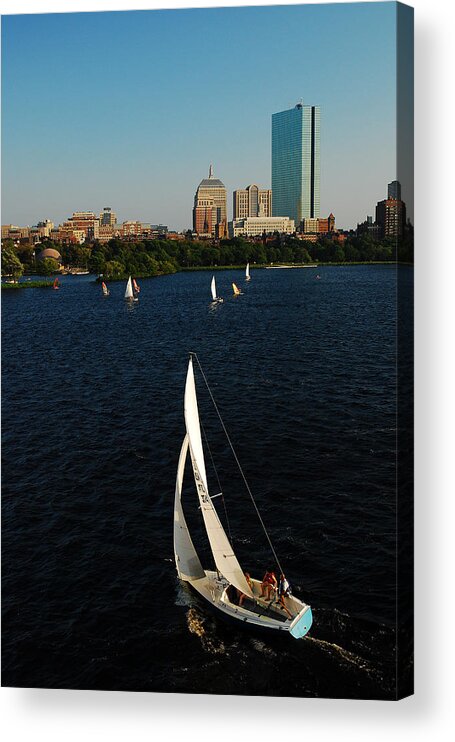 Boston Acrylic Print featuring the photograph Smooth Sailing in Boston by James Kirkikis