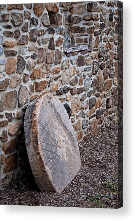 Snyders Mill Acrylic Print featuring the photograph Snyders Millstone by Michael Porchik